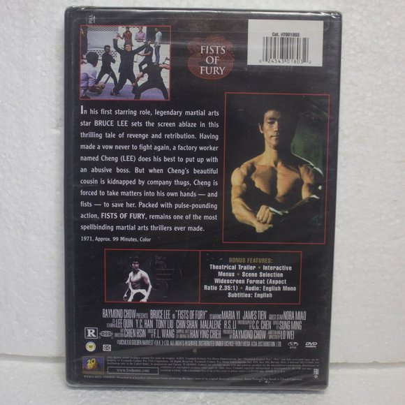 New in Package Bruce Lee Fists of Fury DVD - Picture 2 of 2